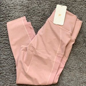 NWT HIGH WAISTED MESH HEATHERED CAPRI